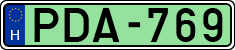 license plates of Hungary, Electric vehicles (1990)