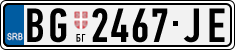 License plate of Serbia, Cars