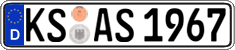 German license plate, Regular plates