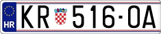 License plate of Croatia, Regular plates