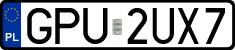 License plates of Poland, Regular car plates