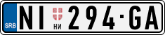License plate of Serbia, Cars