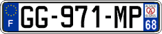 French license plate, SIV (ordinary)