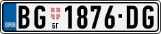 License plate of Serbia, Cars