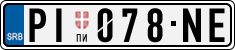 License plate of Serbia, Cars