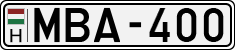 license plates of Hungary, Cars (1990)