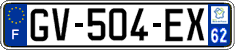 French license plate, SIV (ordinary)