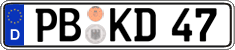 German license plate, Regular plates