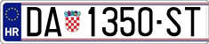 License plate of Croatia, Regular plates