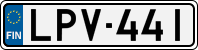 License plate of Finland, Cars