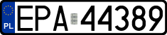 License plates of Poland, Regular car plates