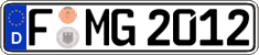 German license plate, Regular plates