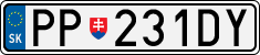 License plate of Slovakia, Cars