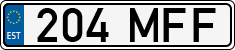 License plate of Estonia, Regular car plates