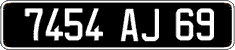 French license plate, FNI