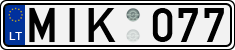 License plate of Lithuania, Cars