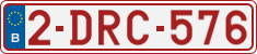 License plate of Belgium, Regular plates (2010)