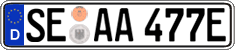 German license plate, Regular plates