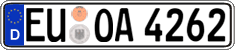 German license plate, Regular plates