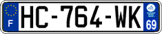 French license plate, SIV (ordinary)