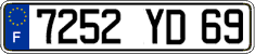 French license plate, FNI