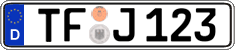 German license plate, Regular plates
