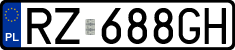 License plates of Poland, Regular car plates