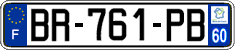 French license plate, SIV (ordinary)