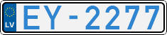 License plate of Latvia, Electric vehicles