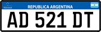 License plate of Argentina, Cars (Mercosur, AB 123 CD)