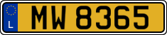 License plate of Luxembourg, 2003 year system