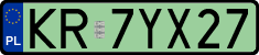 License plates of Poland, Electric vehicles
