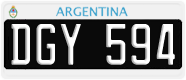 License plate of Argentina, Cars (1995, ABC 123)