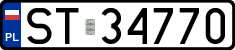 License plates of Poland, Regular car plates