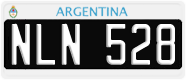License plate of Argentina, Cars (1995, ABC 123)