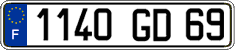 French license plate, FNI