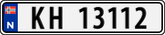 License plate of Norway, Cars