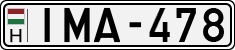 license plates of Hungary, Cars (1990)