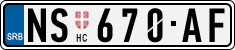 License plate of Serbia, Cars