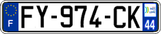 French license plate, SIV (ordinary)