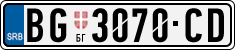 License plate of Serbia, Cars