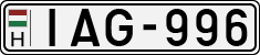 license plates of Hungary, Cars (1990)