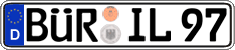 German license plate, Regular plates