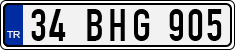 License plate of Turkey, Regular plates