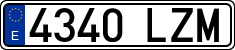 License plates of Spain, Ordinary (2000)