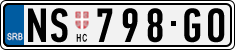 License plate of Serbia, Cars