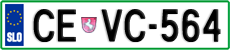 License plate of Slovenia, Cars