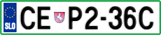 License plate of Slovenia, Cars