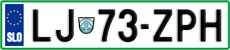 License plate of Slovenia, Cars