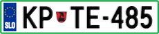 License plate of Slovenia, Cars